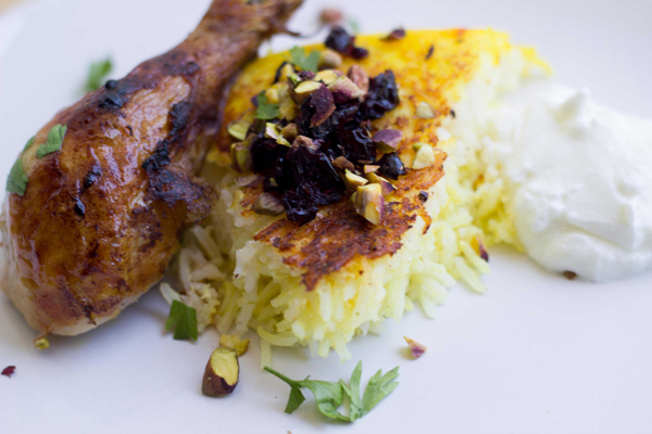 Persian Tachin and Roasted Chicken